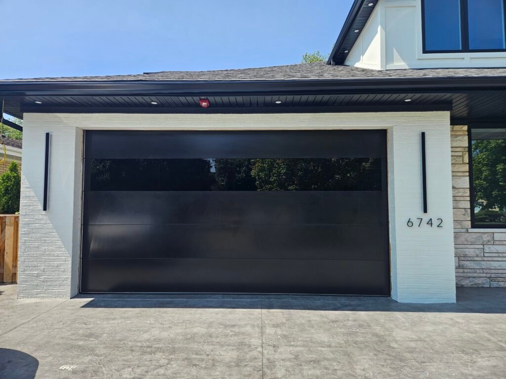 new Black Insulated garage door